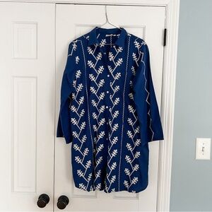 Julia Amory Swizzle Dress in Navy